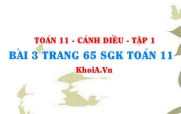 Bài 3 trang 65 SGK Toán 11 tập 1 Cánh Diều